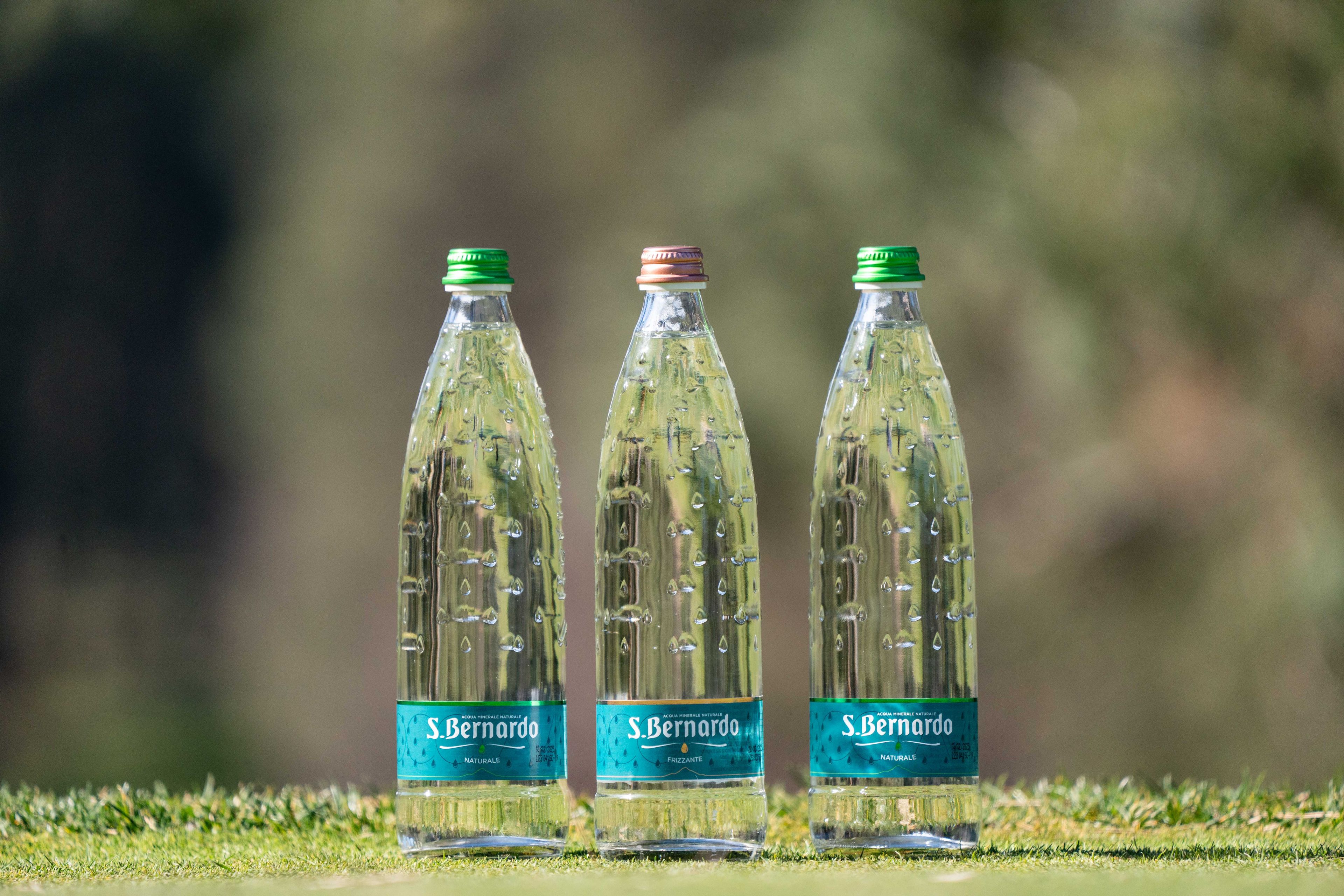 bottiglie di acqua san bernardo in vetro